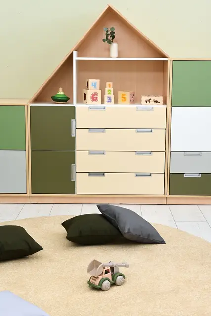 Quadro liten dør til yttervegg hvit B37 x H37 cm, 180° 