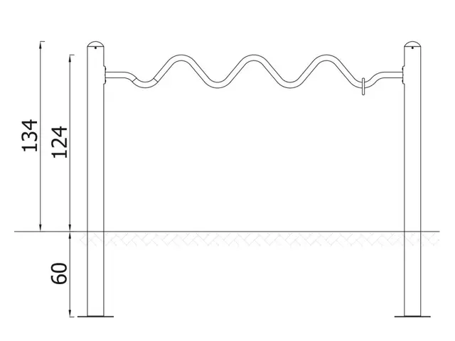 Motorikkapparat L229 x B11 x H136 cm 