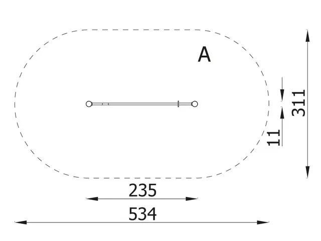 Motorikkapparat L229 x B11 x H136 cm 