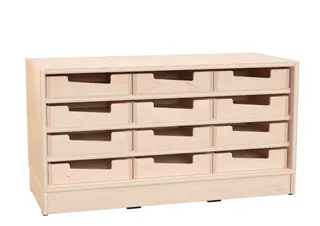 Hedda S reol med 12 bokser B90 x D39 x H48 cm