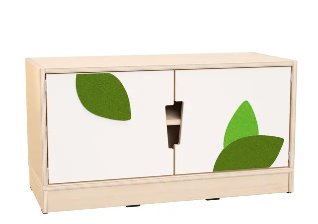 Hedda S reol hvite dekordører og hjul B90 x D39 x H48 cm 