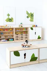 Hedda S reol med d&#248;rer med dekor B90 x D39 x H48 cm