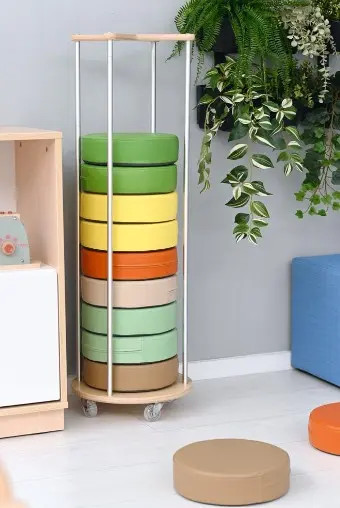 Milla sitteputer natur Ø30 x H8 cm, 12 stk 