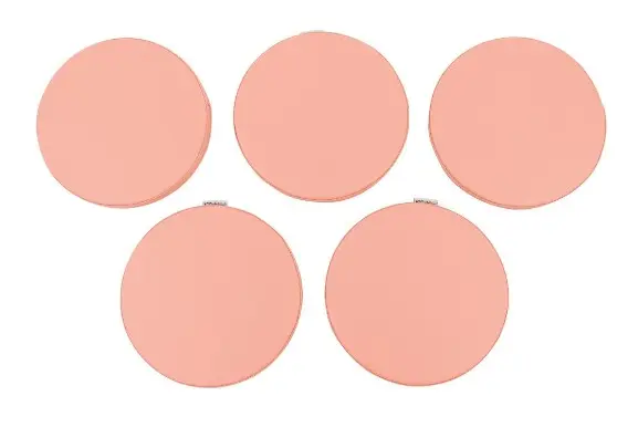 Quadro sitteputer lakserosa, 5 stk Ø35 x H3 cm 