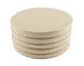 Quadro sitteputer beige, 5 stk Ø35 x H3 cm