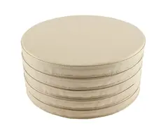 Quadro sitteputer beige, 5 stk Ø35 x H3 cm