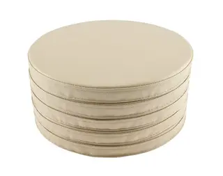 Quadro sitteputer beige, 5 stk Ø35 x H3 cm