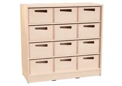 Hedda M reol med 12 kasser B90 x D39 x H87 cm