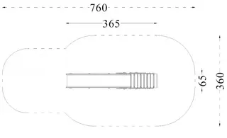 Sklie elefant L265 x B60 x H172 cm