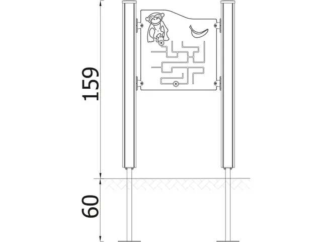 Orbis lekepanel labyrint L101 x B13 x H159 cm 
