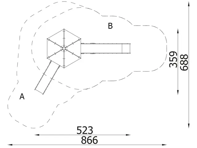 Orbis lekeslott 8 L359 x B523 x H379 cm 