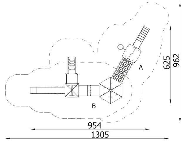 Orbis lekeslott 14 L626 x B954 x H389 cm 