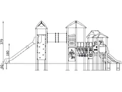 Orbis lekeplatform 1 L101 x B254 x H186 cm