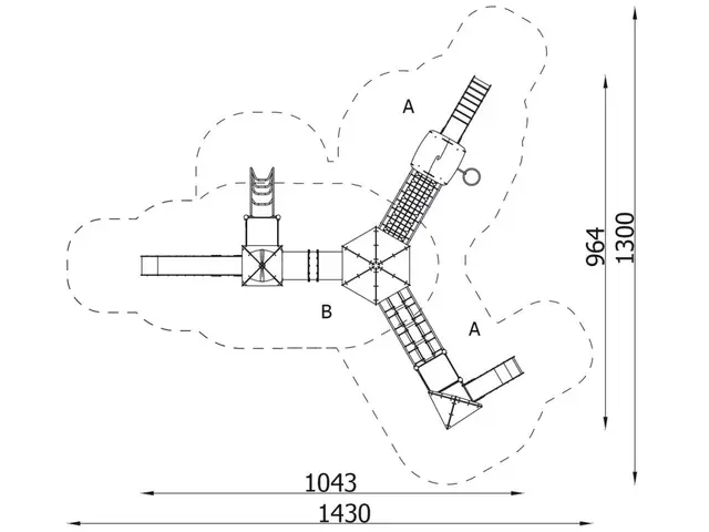 Orbis lekeplatform 1 L101 x B254 x H186 cm 