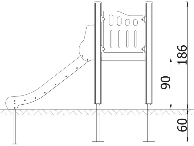 Orbis lekeplatform 1 L101 x B254 x H186 cm 