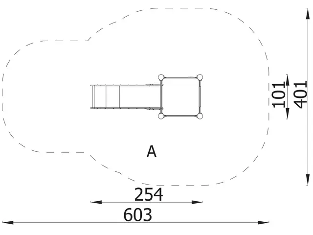 Orbis lekeplatform 1 L101 x B254 x H186 cm 