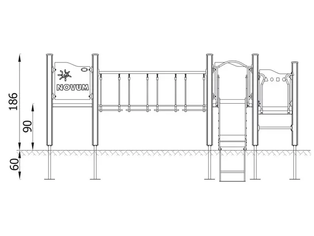 Lekeapparat Platform 3 L490 x B255 x H255 cm 