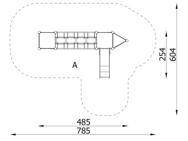 Lekeapparat Platform 3 L490 x B255 x H255 cm 