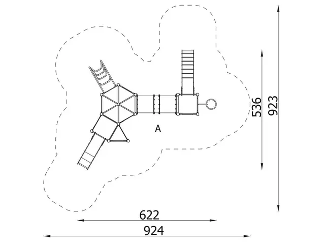 Orbis lekeplatform 8 L536 x B622 x H239 cm 