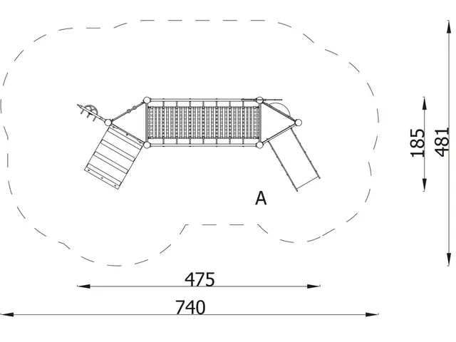 Orbis mini lekeapparat 2 L475 cm x B185 cm x H263 cm 