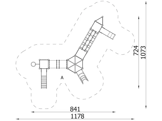 Orbis lekeplatform 9 L724 x B841 x H234 cm 