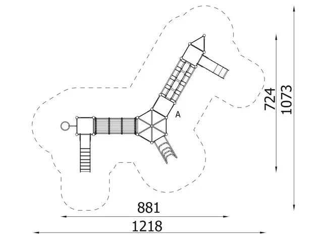 Lekeapparat Platform 9 L970 x B495 x H231 cm 