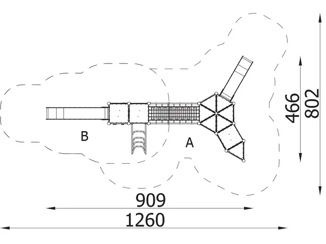 Orbis lekeplatform 10 L466 x B909 x H279 cm 