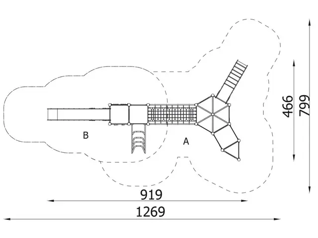 Lekeapparat Platform 10 L990 x B515 x H295 cm 