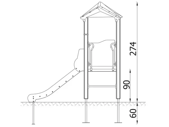Lekeapparat Tower 1 258 x 115 cm 