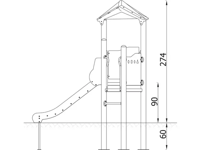 Orbis lekeapparat tårn 2 L182 x B259 x H274 cm 