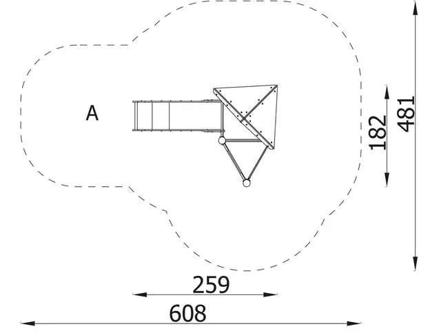 Orbis lekeapparat tårn 2 L182 x B259 x H274 cm 
