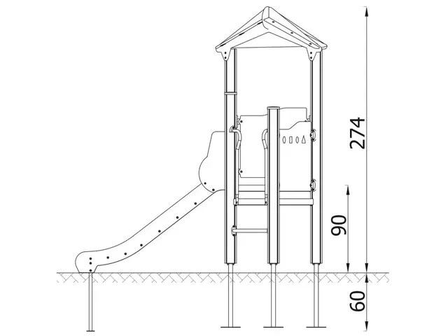Lekeapparat Tower 2 L275 x B195 x H260 cm 