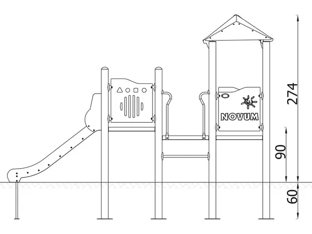 Orbis lekeapparat tårn 3 L115 x B435 x H274 cm 