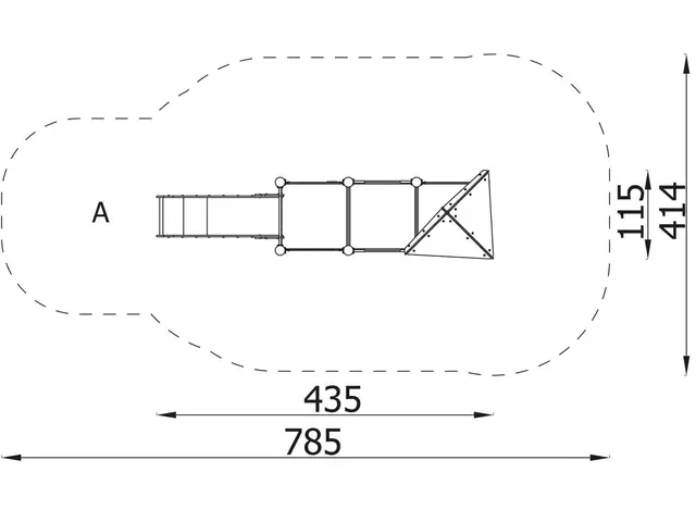 Orbis lekeapparat tårn 3 L115 x B435 x H274 cm 