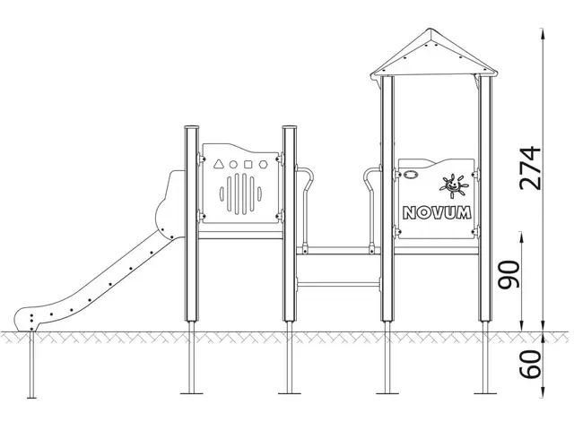 Lekeapparat Tower 3 L435 x B115 x H274 cm 