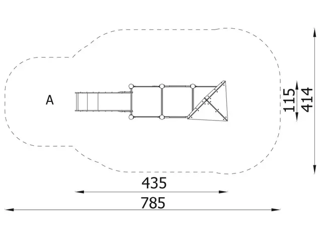 Lekeapparat Tower 3 L435 x B115 x H274 cm 