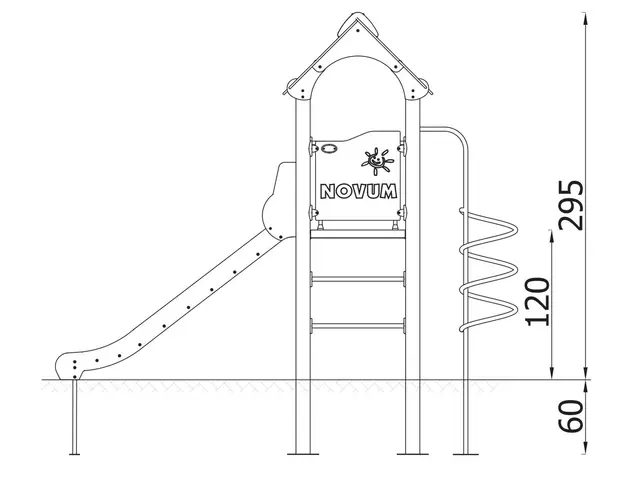 Orbis lekeapparat tårn 5 L121 x B371 x H295 cm 