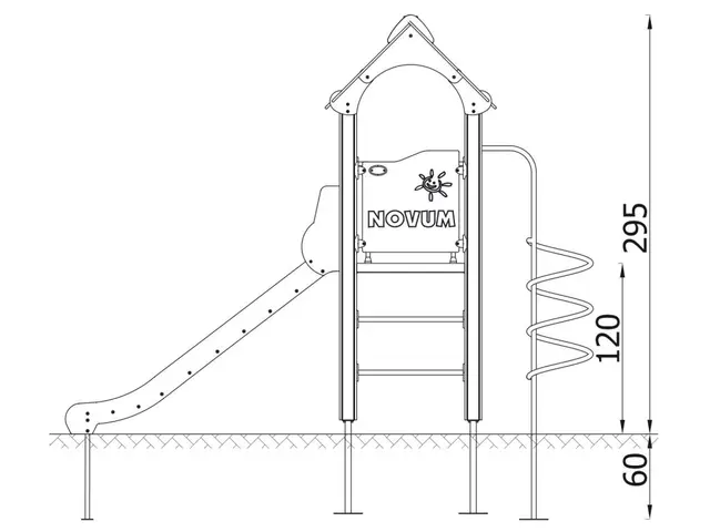 Lekeapparat Tower 5 L430 x B125 x H330 cm 