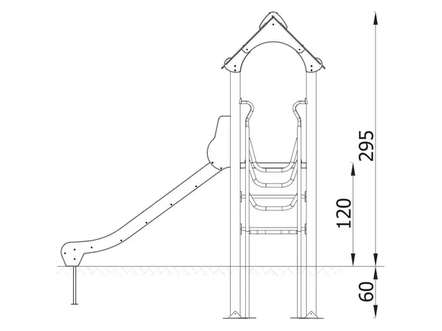Orbis lekeapparat tårn 6 L240 x B303 x H295 cm 