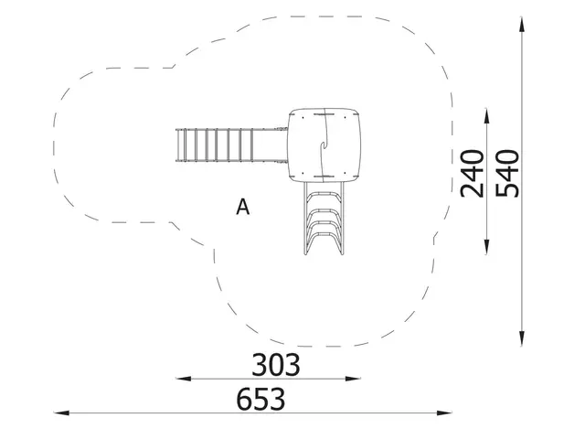 Orbis lekeapparat tårn 6 L240 x B303 x H295 cm 