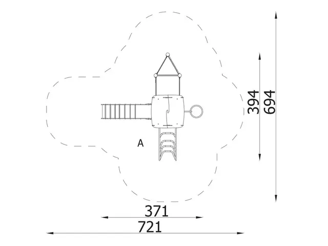 Orbis lekeapparat tårn 11 L371 x B394 x H295 cm 