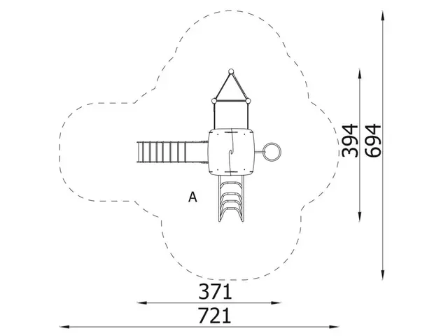 Lekeapparat Tower 11 L394 x B371 x H295 cm 