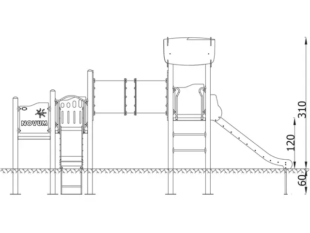 Orbis lekeapparat tårn 14 L659 x B263 x H310 cm 