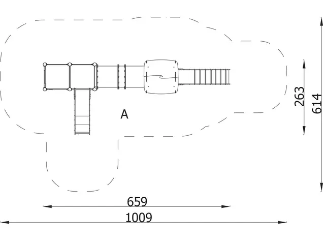 Orbis lekeapparat tårn 14 L659 x B263 x H310 cm 