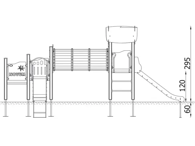 Lekeapparat Tower 14 L745 x B280 x H330 cm 
