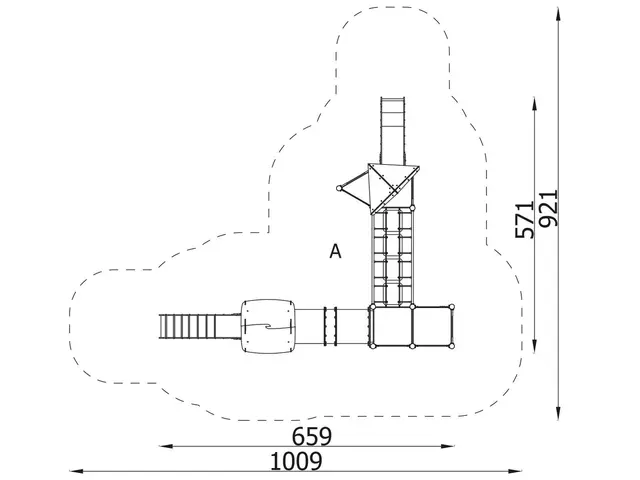 Orbis lekeapparat tårn 15 L659 x B571 x H310 cm 