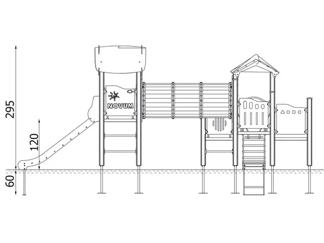 Lekeapparat Tower 15 L745 x B570 x H330 cm 