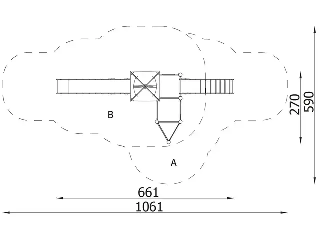 Orbis lekeapparat tårn 17 L270 x B661 x H379 cm 