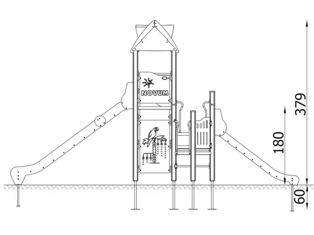 Lekeapparat Tower 17 L750 x B280 x H390 cm 