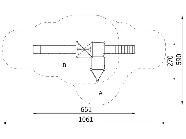 Lekeapparat Tower 17 L750 x B280 x H390 cm 